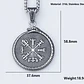 Collar Vikingo Vegvísir-valknut, Acero Inox. Hombre-mujer - Miniatura 7