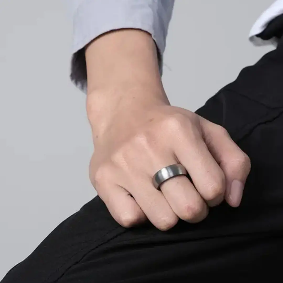 Anillo Carburo De Tungsteno, Baltimore Silver, Hombre 2