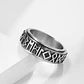 Anillo Big Runes, Spinner Giratorio, Acero Inoxidable - Miniatura 5