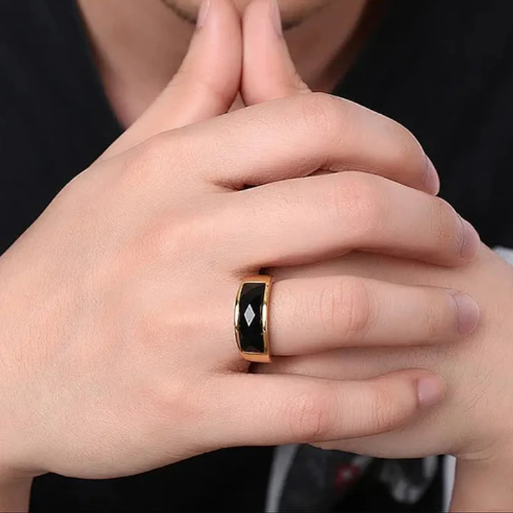 Anillo Gold And Black, Acero Inoxidable, Unisex 2