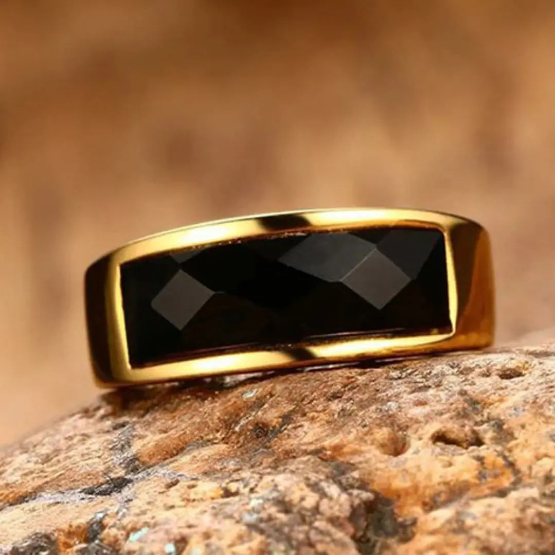 Anillo Gold And Black, Acero Inoxidable, Unisex 4