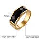 Anillo Gold And Black, Acero Inoxidable, Unisex - Miniatura 5