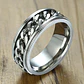Anillo Silver Chain Con Spinner Giratorio, Acero Inoxidable - Miniatura 3