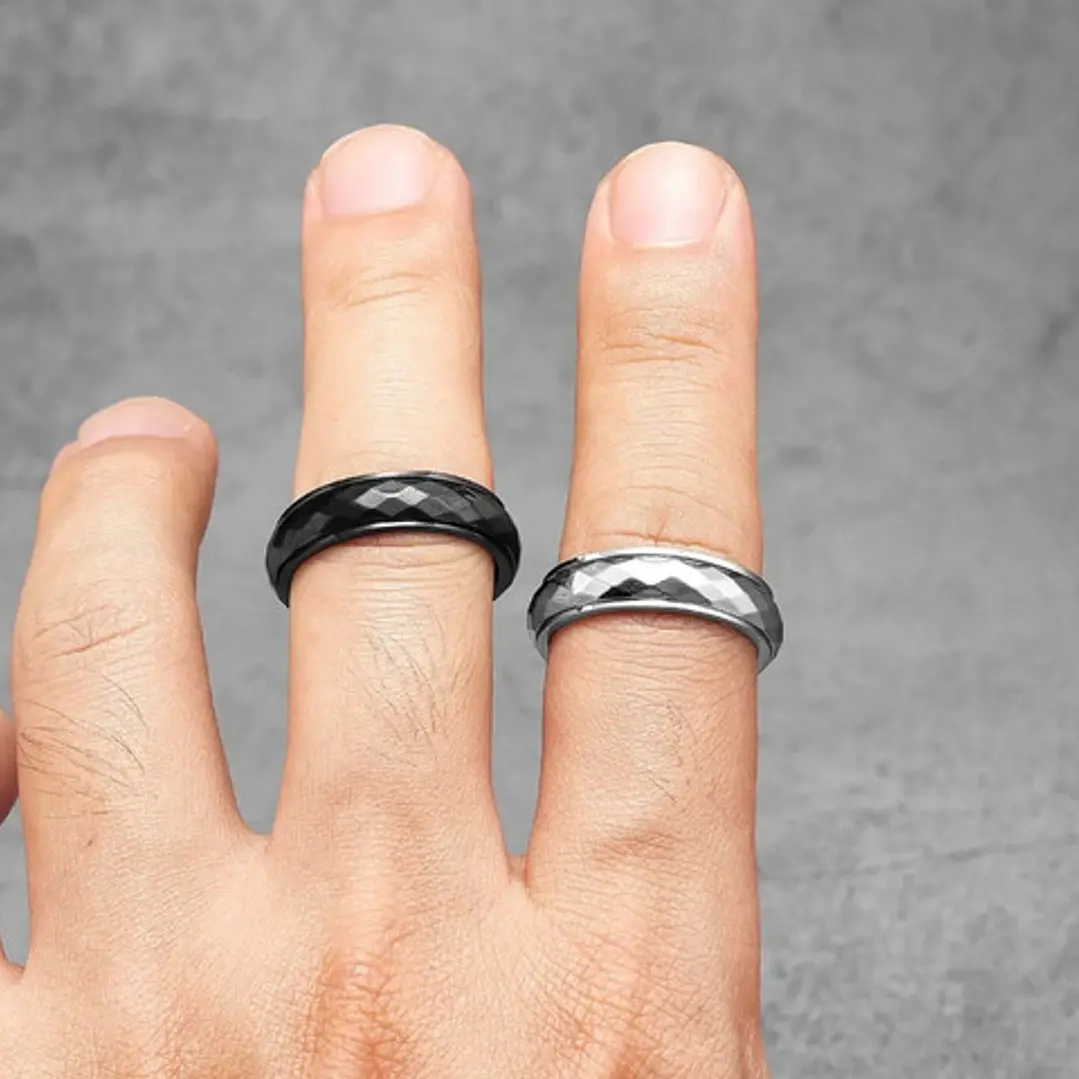 Anillo Estambul, Spinner Giratorio, Acero Inoxidable, Unisex 2