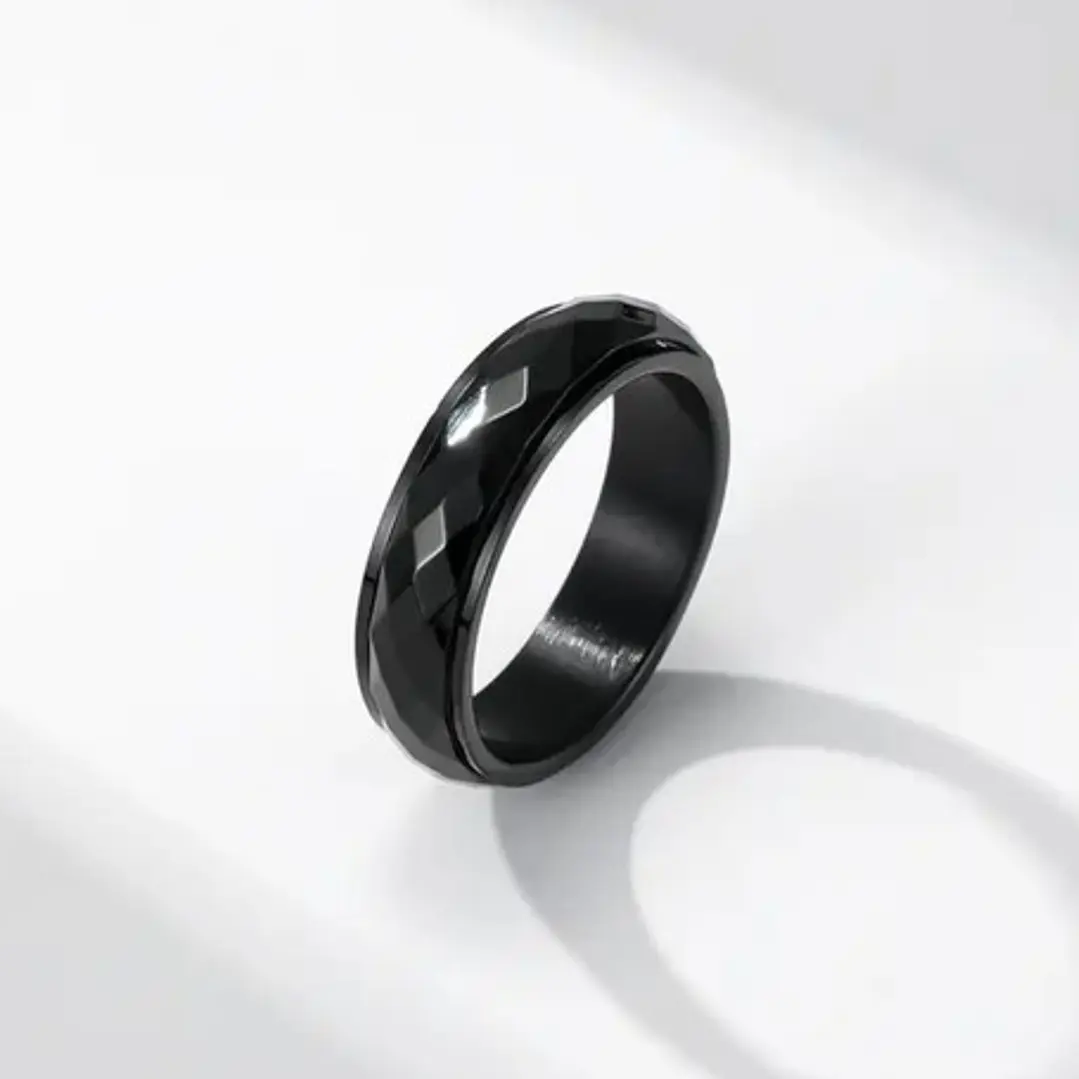 Anillo Estambul, Spinner Giratorio, Acero Inoxidable, Unisex 3