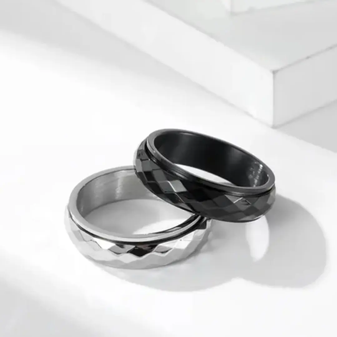 Anillo Estambul, Spinner Giratorio, Acero Inoxidable, Unisex 4