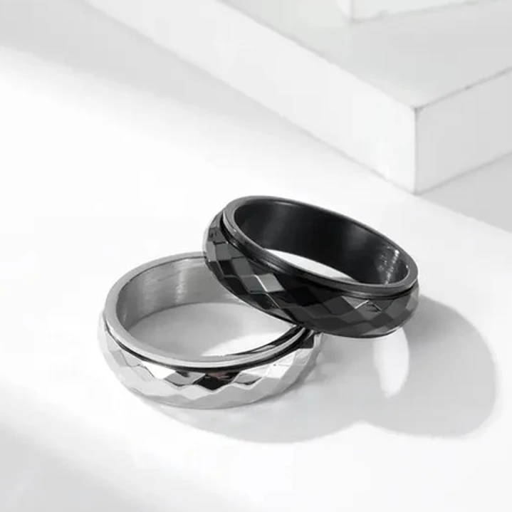 Anillo Estambul, Spinner Giratorio, Acero Inoxidable, Unisex 4