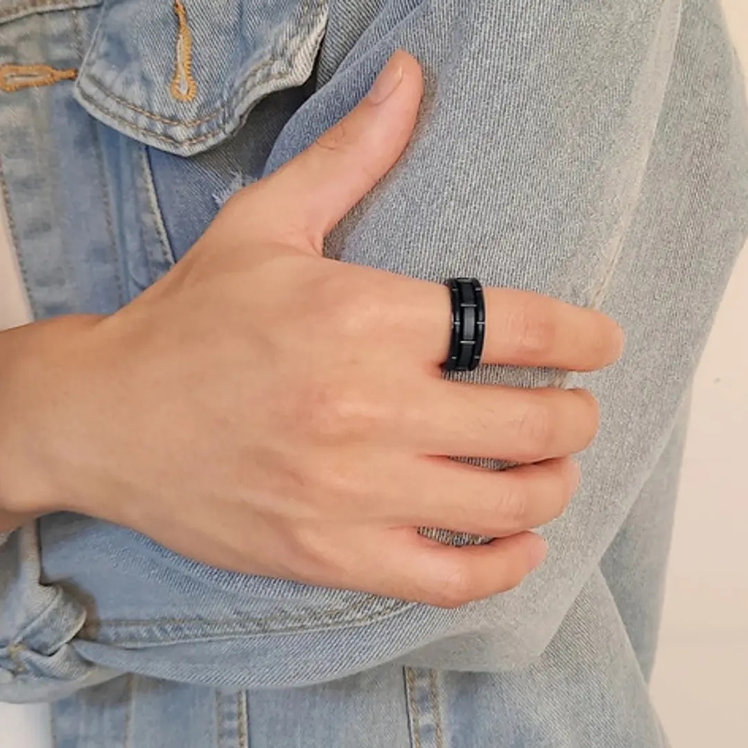 Anillo Black Vedder, Acero Inoxidable, Hombre 3