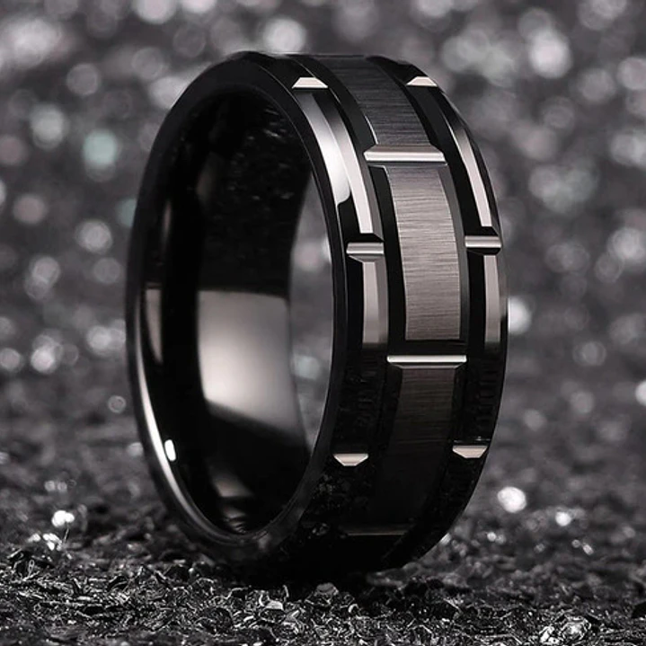 Anillo Black Vedder, Acero Inoxidable, Hombre 5