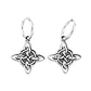 Aros Pendientes Nudo De Bruja, Acero Inoxidable, Mujer - Miniatura 1
