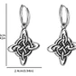 Aros Pendientes Nudo De Bruja, Acero Inoxidable, Mujer - Miniatura 9