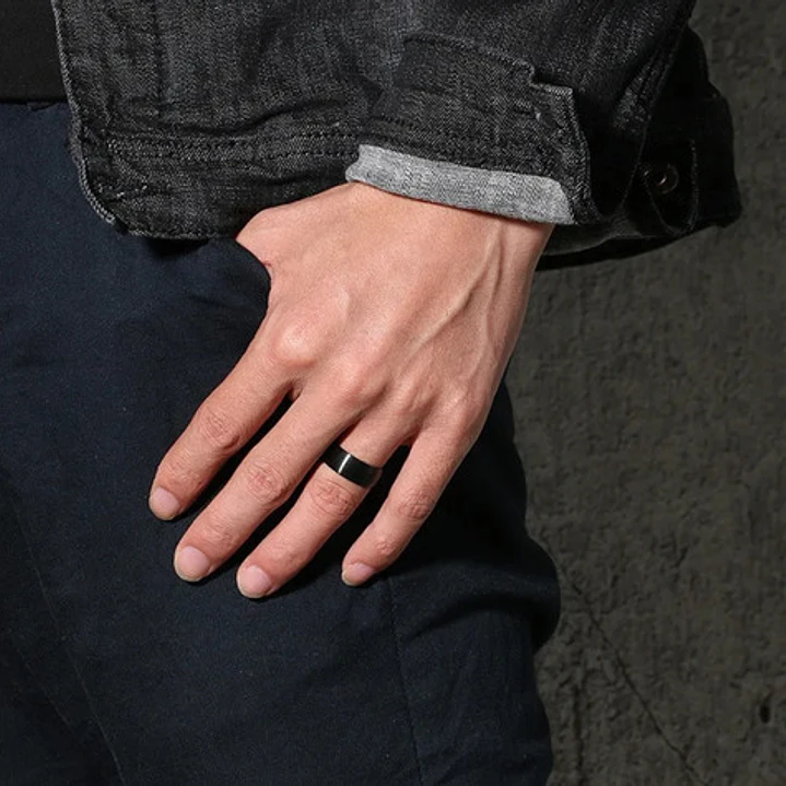 Anillo Carburo De Tungsteno, Baltimore Dark Gray 8mm, Hombre 4