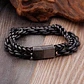 Pulsera Doble Cadena, Acero Inoxidable Envejecido, Hombre - Miniatura 5