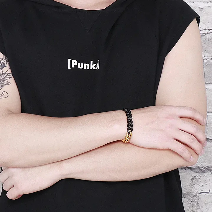 Pulsera Black and Gold, Acero Inoxidable 316L, Hombre 7