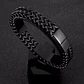 Pulsera Negra Espiga 11mm. Acero Inoxidable, Hombre - Miniatura 2