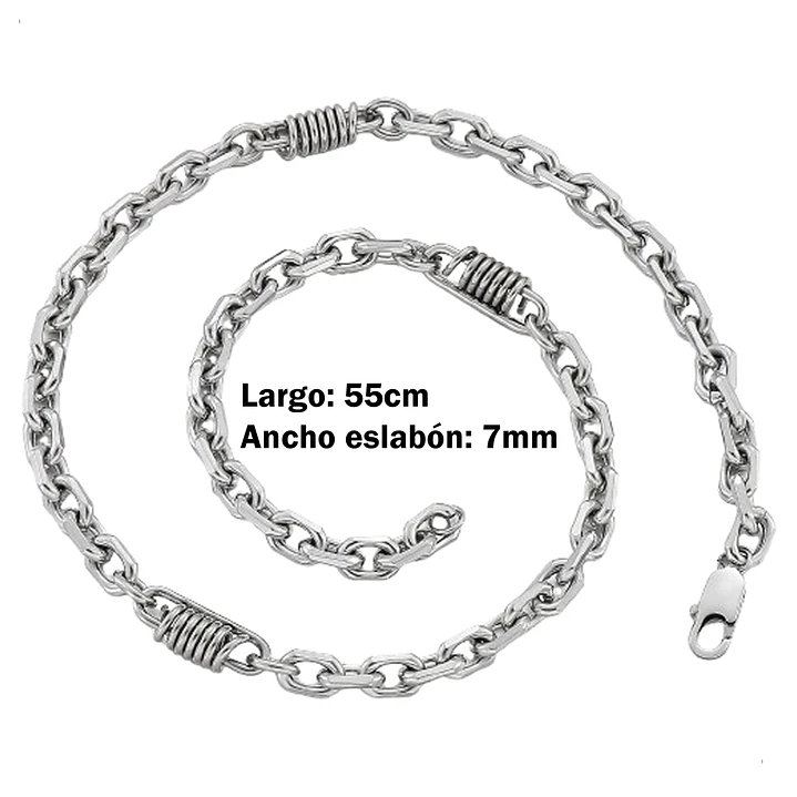Collar Cadena Barcelona, Acero Inoxidable, Hombre 4