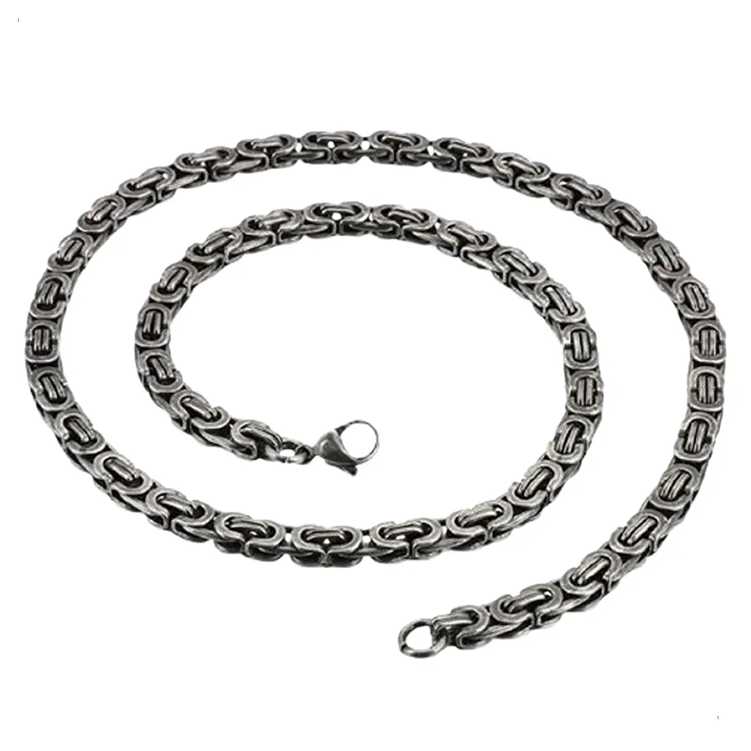 Collar Cadena Milán, Acero Inoxidable Vintage, Hombre 1