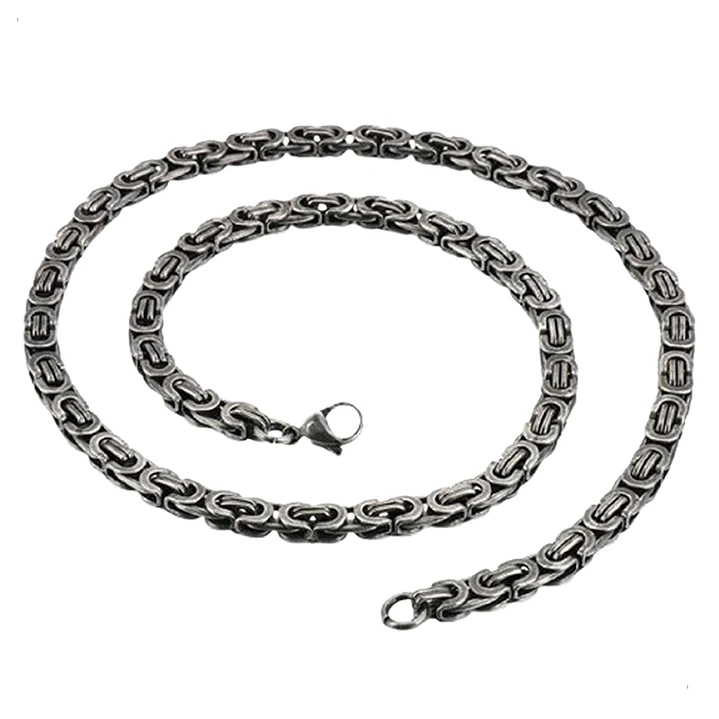Collar Cadena Milán, Acero Inoxidable Vintage, Hombre 1