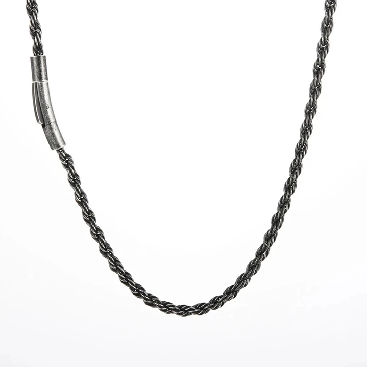 Collar Cadena Turbillón Nápoles, Acero Inoxidable, Hombre 7