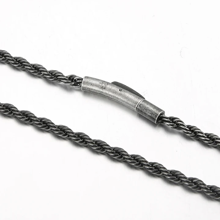 Collar Cadena Turbillón Nápoles, Acero Inoxidable, Hombre 8