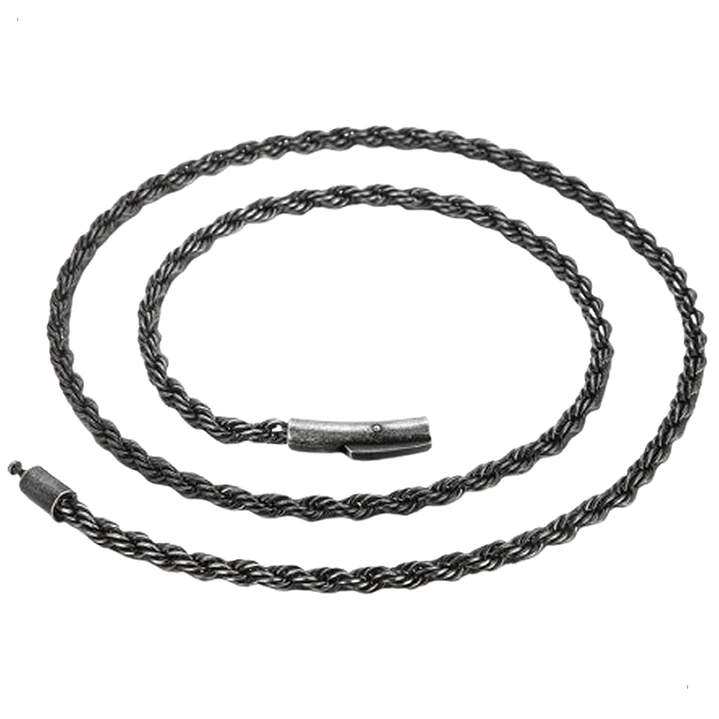 Collar Cadena Turbillón Nápoles, Acero Inoxidable, Hombre 1