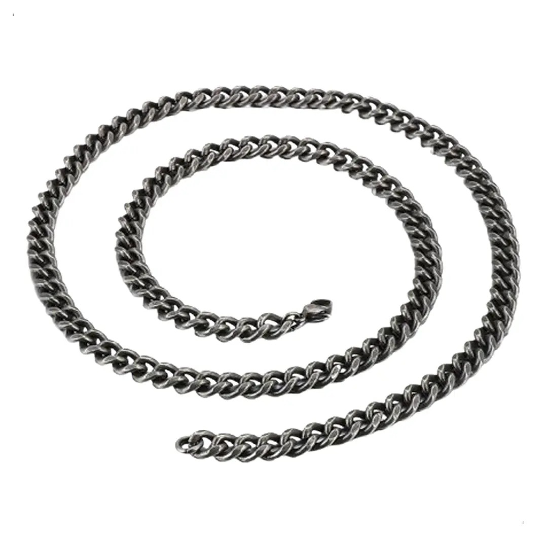 Collar Cadena Cubana 8mm., Acero Inoxidable Vintage, Hombre 1