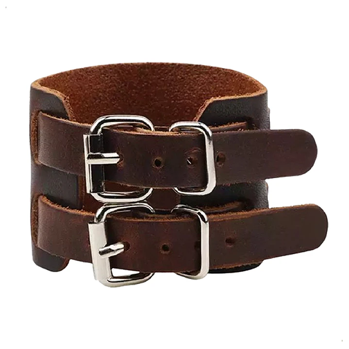 Brazalete Cuero Modelo Roma, Con Hebilla Ajustable, Hombre 1