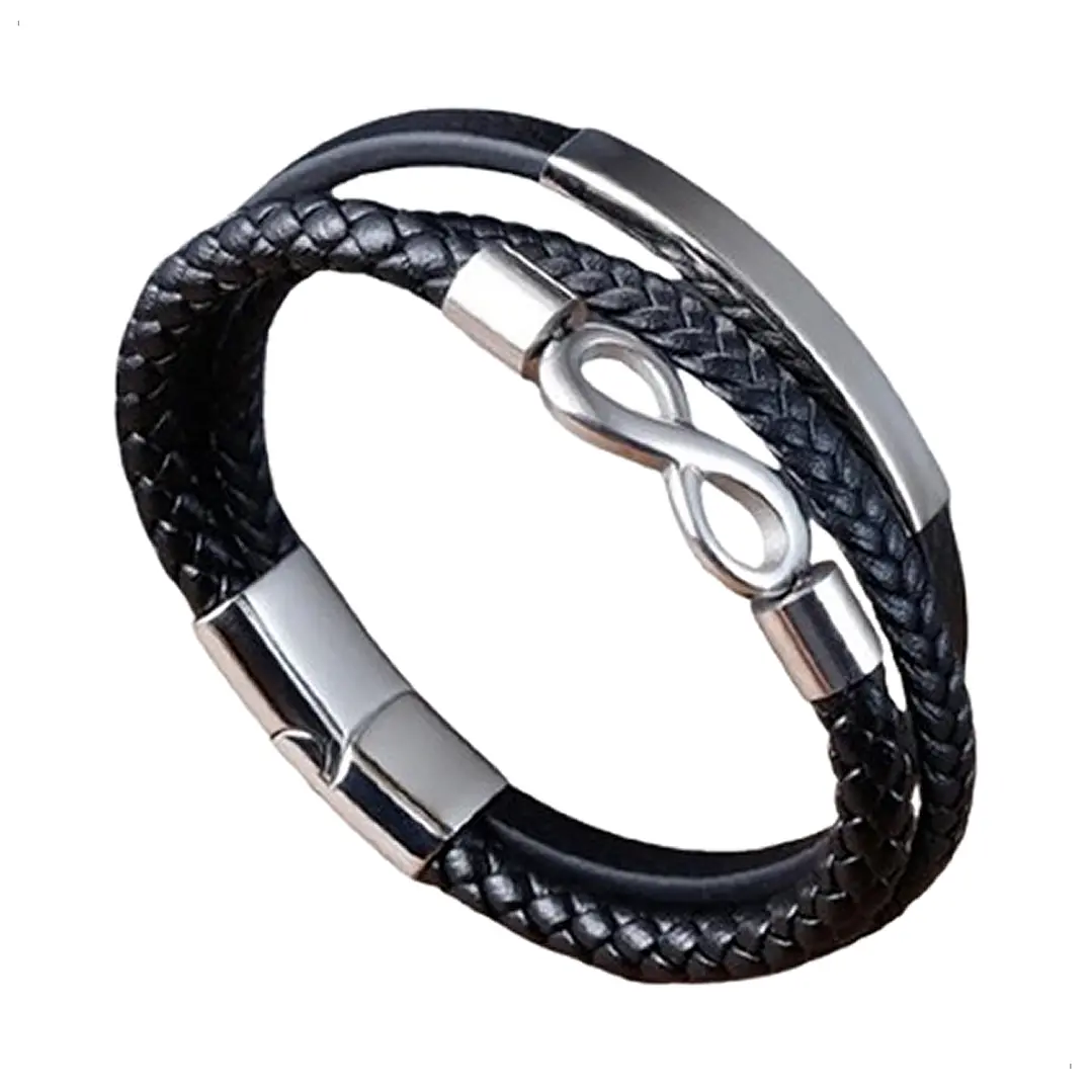 Pulsera Cuero Infinite, Cierre Magnético, Hombre 1