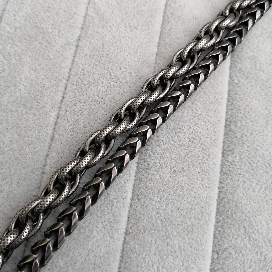 Pulsera Doble Cadena Vedder, Acero Inoxidable, Hombre 7