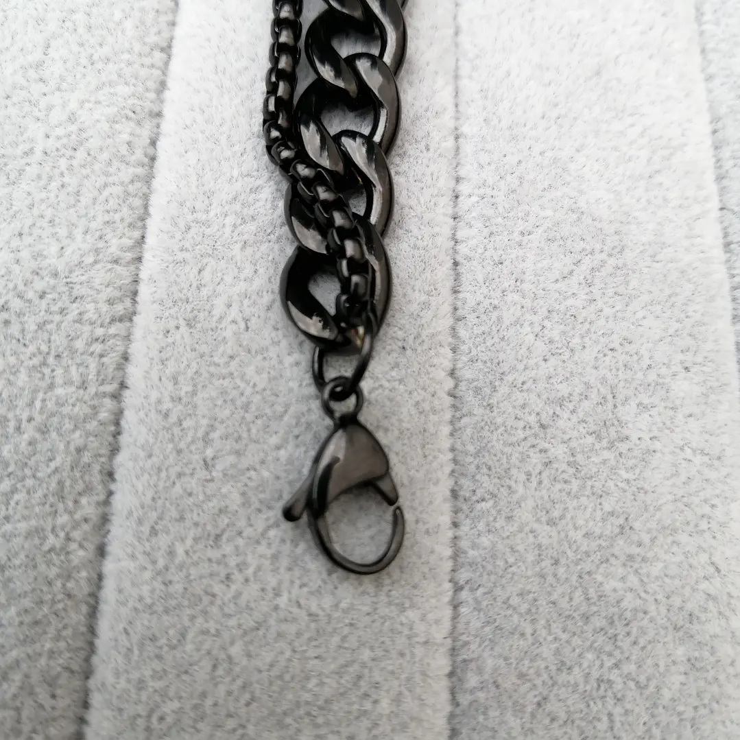 Pulsera Black Kreator, Doble Cadena, Acero Inox., Hombre 5