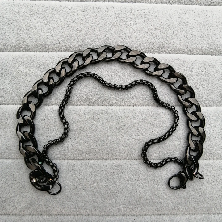 Pulsera Black Kreator, Doble Cadena, Acero Inox., Hombre 6