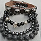 Conjunto Pulseras Piedras Naturales y Calaveras, Unisex - Miniatura 4