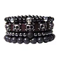 Conjunto Pulseras Piedras Naturales y Calaveras, Unisex - Miniatura 1