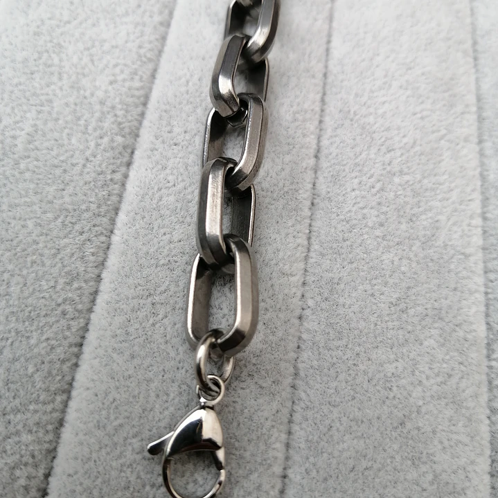 Pulsera Cadena Silver 9mm, Acero Inoxidable, Hombre 5