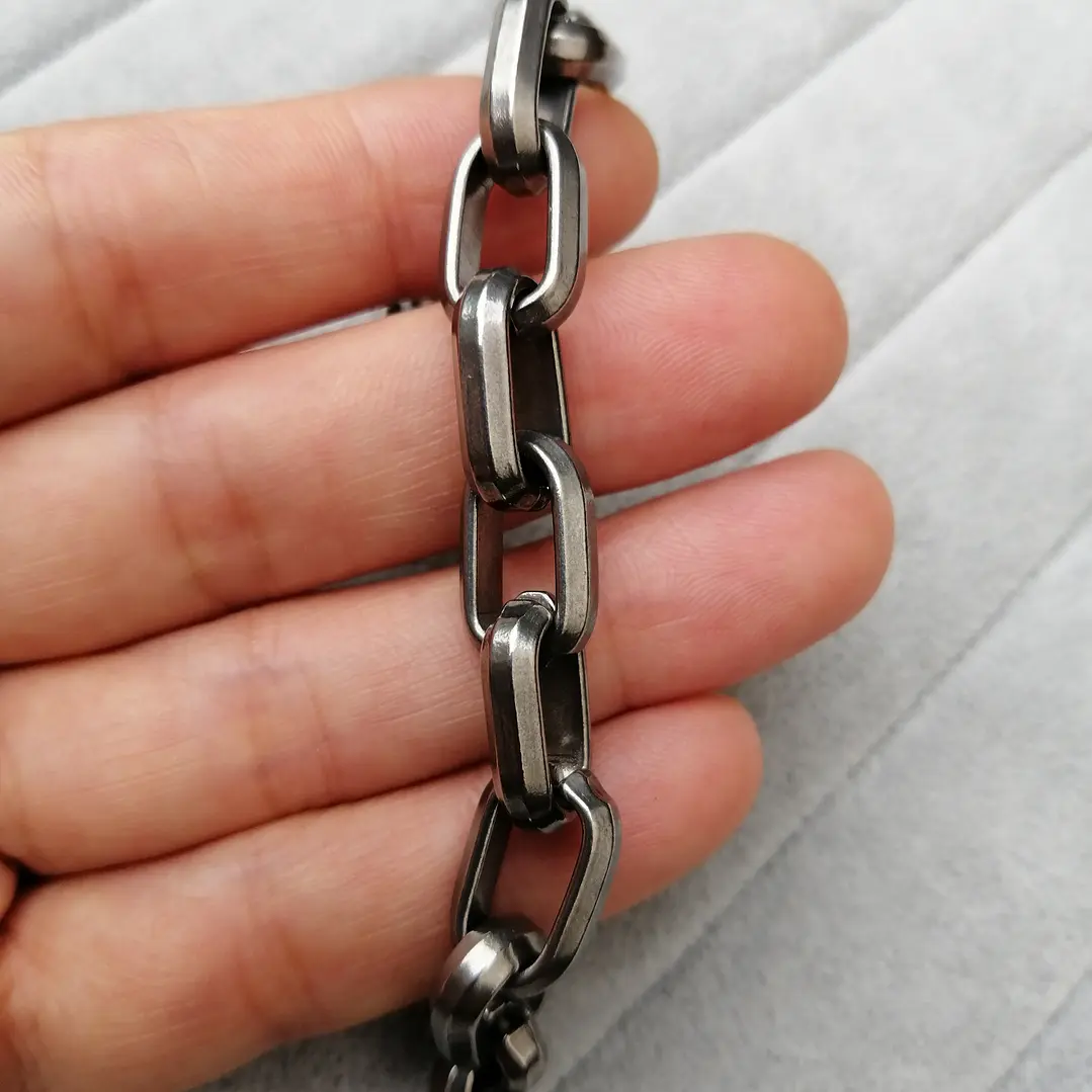 Pulsera Cadena Silver 9mm, Acero Inoxidable, Hombre 4