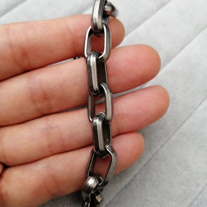 Pulsera Cadena Silver 9mm, Acero Inoxidable, Hombre 4
