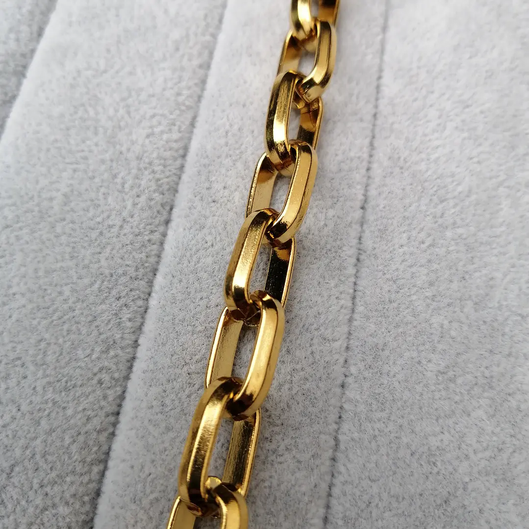 Pulsera Cadena Gold 9mm, Acero Inoxidable, Hombre 5