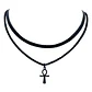 Collar Doble Cadena Con Cruz, Acero Inoxidable, Hombre - Miniatura 1