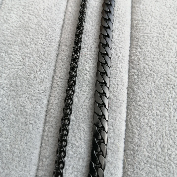 Collar Doble Cadena Con Cruz, Acero Inoxidable, Hombre 6