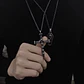 Collar Cruz con Calaveras, Acero Inoxidable Vintage, Hombre - Miniatura 5