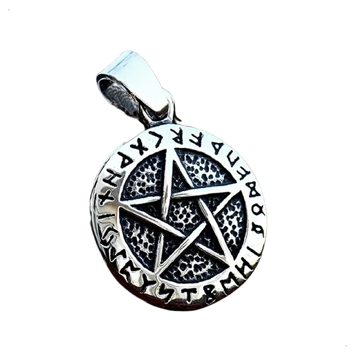 Collar Pentagrama Pequeño, Acero Inoxidable, Hombre Mujer 1