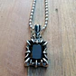 Collar Gótico Diamante Negro Y Acero Inoxidable, Mujer - Miniatura 5