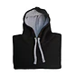 Polerón Canguro Con Capucha Negro Con Gris, Hombre - Miniatura 2