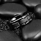 Anillo Tungsteno Hombre Black Nova 8mm, Elegante y Moderno - Miniatura 2