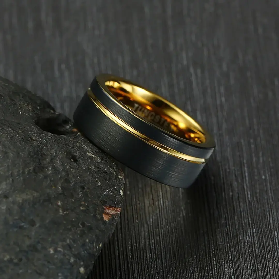 Anillo Compromiso Tungsteno 8mm Fidelis, Ultra Resistente  2