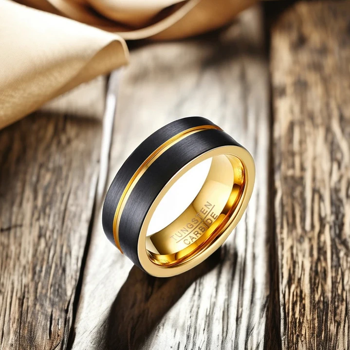 Anillo Compromiso Tungsteno 8mm Fidelis, Ultra Resistente  3