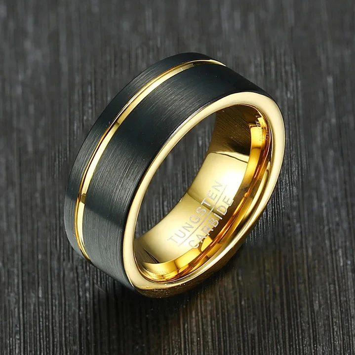 Anillo Compromiso Tungsteno 8mm Fidelis, Ultra Resistente  4