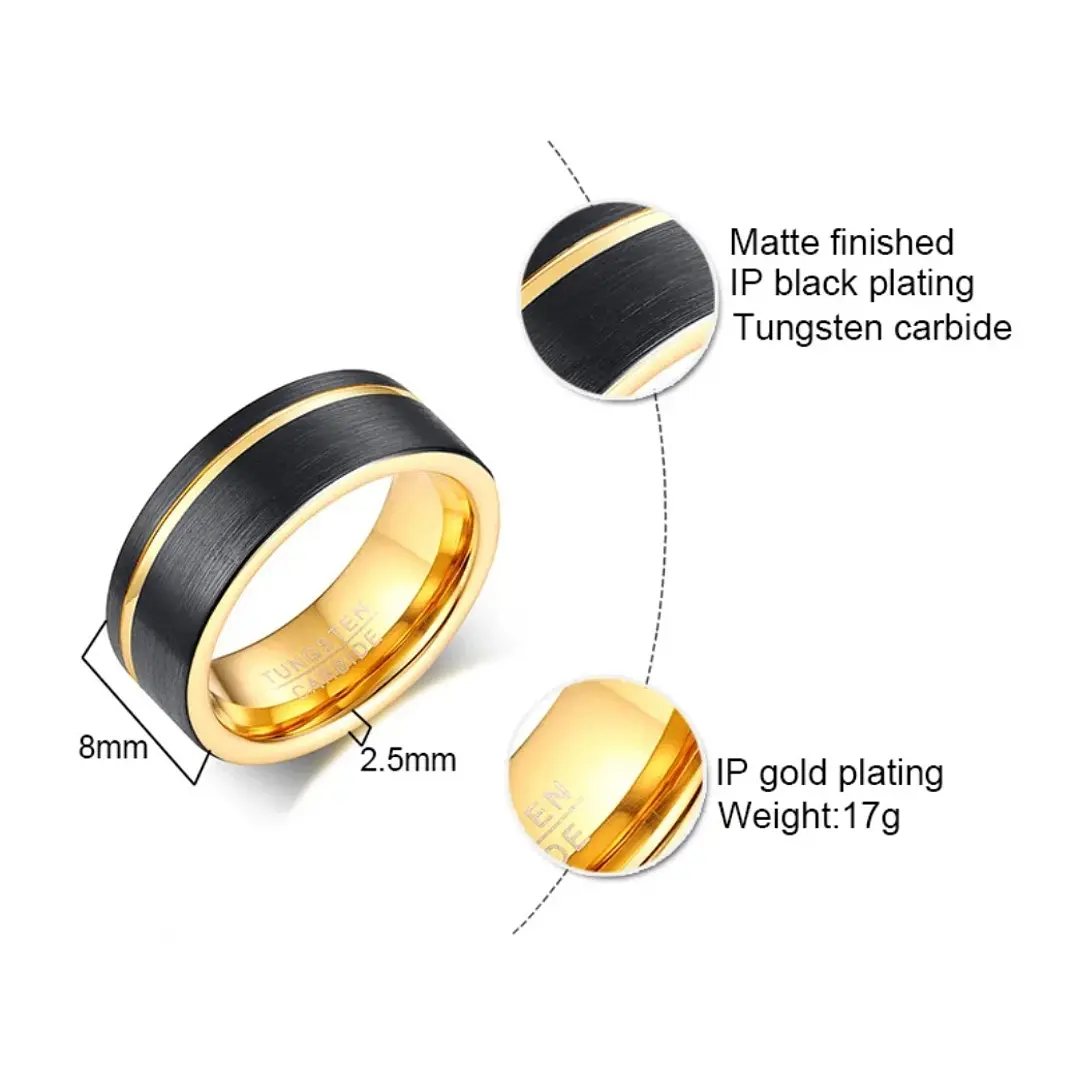 Anillo Compromiso Tungsteno 8mm Fidelis, Ultra Resistente  6