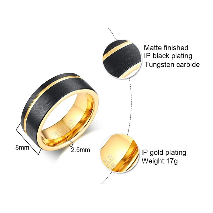 Anillo Compromiso Tungsteno 8mm Fidelis, Ultra Resistente  6