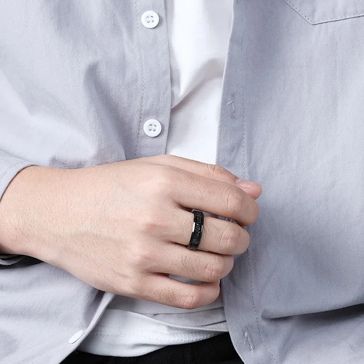 Anillo Tungsteno Astrum 8mm, Ultra Resistente y Durable 6